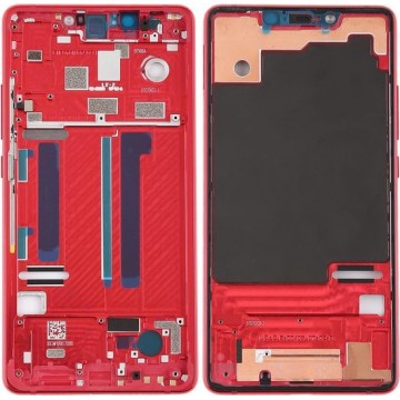 Middenkaderring met zijtoetsen voor Xiaomi Mi 8 SE (rood)
