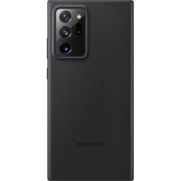 Samsung leather cover - Voor Samsung  Galaxy Note 20 Ultra - Zwart
