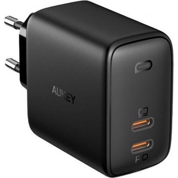 AUKEY - Dual-Poort USB Oplader 65W (USB C + USB C)