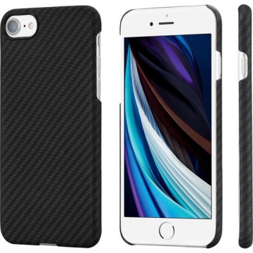 Pitaka - MagEz Case - Apple iPhone SE 2020 - Twill-patroon (zwart)