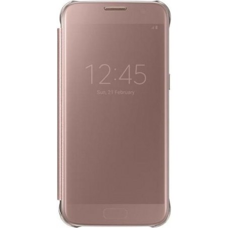 Samsung clear view cover - roze goud - voor Samsung G930 Galaxy S7
