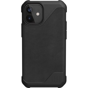 UAG - iPhone 12 mini Hoesje - Back Case Metropolis LT Leer Zwart