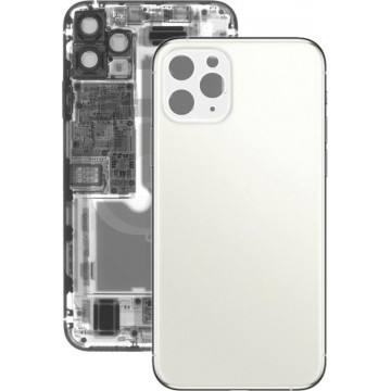 Batterij achterkant van glas voor iPhone 11 Pro Max (wit)