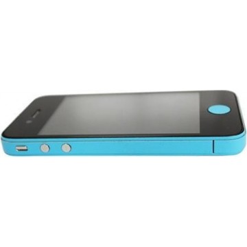 GadgetBay Decor Color Edge iPhone 4 4s Bumper stickers Skin - Lichtblauw