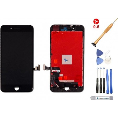 TrendParts® Compleet LCD scherm voor iPhone 8 PLUS ZWART - AAA+ kwaliteit incl. Toolkit