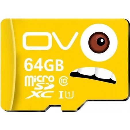 Let op type!! OV 64 GB 10/80 W/R hoge snelheid klasse 10 TF (micro SD) geheugenkaart (geel)