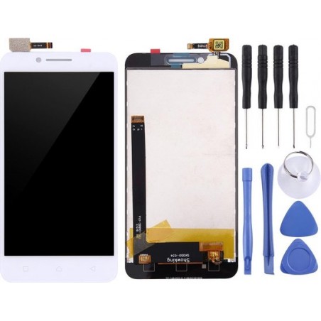 Lcd-scherm en digitizer volledige montage voor Lenovo VIBE C / A2020 (wit)