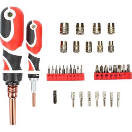 Let op type!! JF-6095E 38 in 1 Professional Multi-functional Screwdriver Set