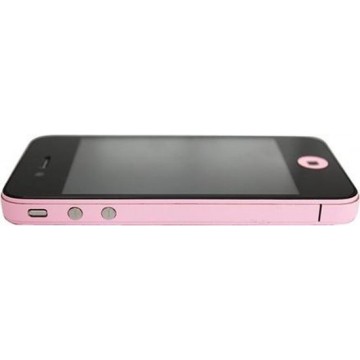 GadgetBay Decor Color Edge iPhone 4 4s Bumper stickers Skin - Roze