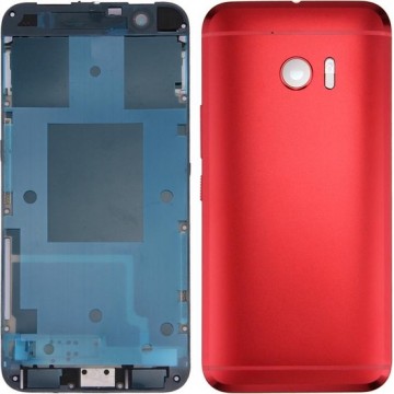 Let op type!! Full Housing Cover (Front Housing LCD Frame Bezel Plate + Back Cover) for HTC 10 / One M10(Red)