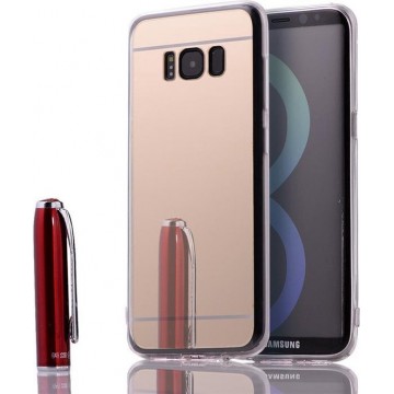 2in1 Spiegel en Hoesje voor Samsung Galaxy S8 Plus - GoudKleurig