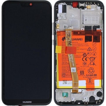 Huawei P20 Lite Display module midnight black + batterij 02351VPR