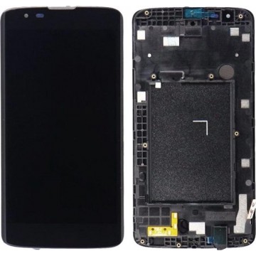 Let op type!! LCD Screen and Digitizer Full Assembly with Frame for LG Tribute 5 / LS675 & K7 / MS330 (Black)