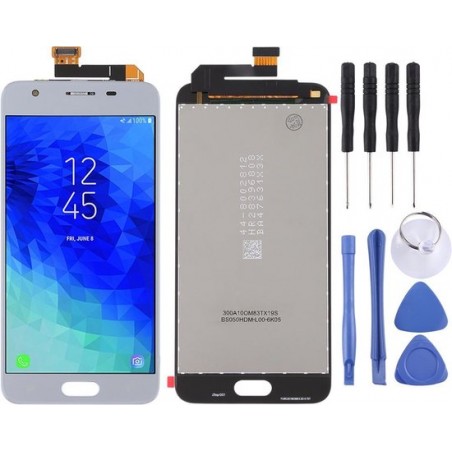 Let op type!! LCD-scherm en digitizer volledige assemblage voor Galaxy J3 (2018)/J337 (goud)