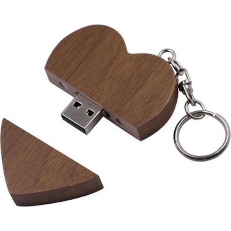 Let op type!! MicroDrive 128GB USB 2 0 hout paar hart vorm U schijf (walnoothout)