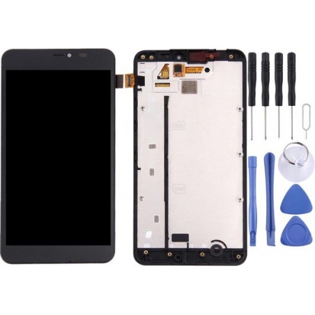 Let op type!! LCD Screen and Digitizer Full Assembly with Frame for Microsoft Lumia 640 XL(Black)