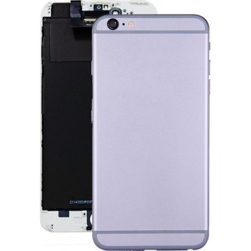 Let op type!! Full Housing Back Cover with Power Button & Volume Button Flex Cable for iPhone 6 Plus(Grey)