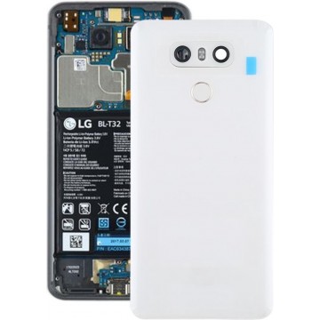 Batterij achterkant met cameralens en vingerafdruksensor voor LG G6 / H870 / H870DS / H872 / LS993 / VS998 / US997 (wit)