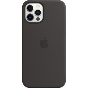 Siliconenhoesje met MagSafe voor iPhone 12 (Pro) - Zwart