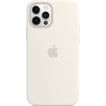 Siliconenhoesje met MagSafe voor iPhone 12 Pro Max - Wit