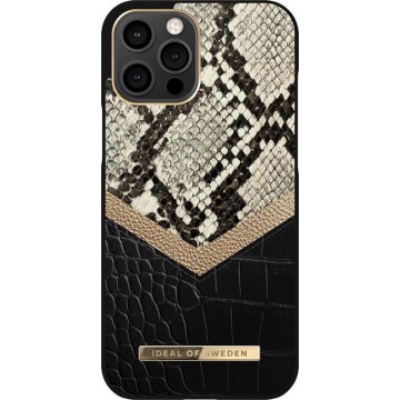 iDeal of Sweden - iPhone 12 Pro Max Hoesje - Fashion Back Case Midnight Python