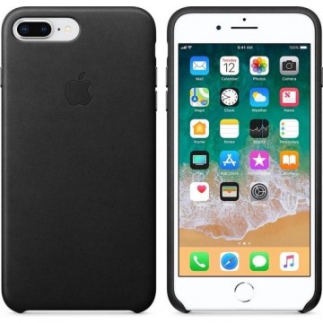 Apple Leather Backcover voor iPhone 8 Plus / 7 Plus - Zwart