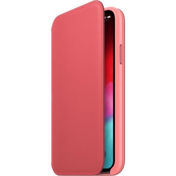 Apple Leren Folio Hoesje voor iPhone Xs - Roze