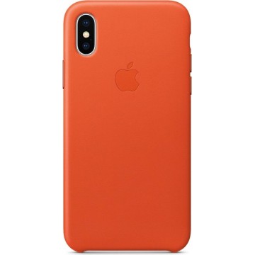 Apple Leren Hoesje voor iPhone X - Oranje