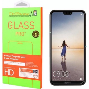 DrPhone Huawei P20 Lite Glas - Glazen Screen protector - Tempered Glass 2.5D 9H (0.26mm)