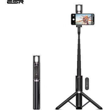 ESR - Selfiestick - met statief - Met magnetische flitser - Bluetooth Remote - Zwart