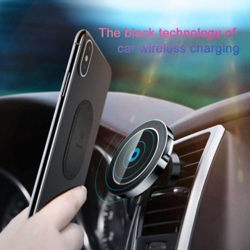 Baseus Car Magnetische Wireless Charger Quick Charge 2.0 - Zwart