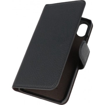 DiLedro Defender Echt Leren Wallet iPhone X / Xs Hoesje - Black