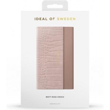 iDeal of Sweden Signature Clutch iPhone 8/7/6/6s/SE Misty Rose Croco