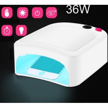 Let op type!! 220V 36W Gel Curing UV Lamp  Phone Repair Solidifying Equipment  Nail Dryer with 3pcs UV Bulbs  EU Plug(White)