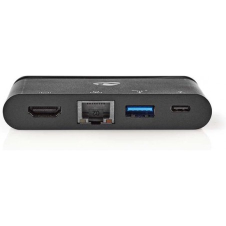 Nedis TCARF260BK interface hub USB 3.2 Gen 1 (3.1 Gen 1) Type-C Zwart