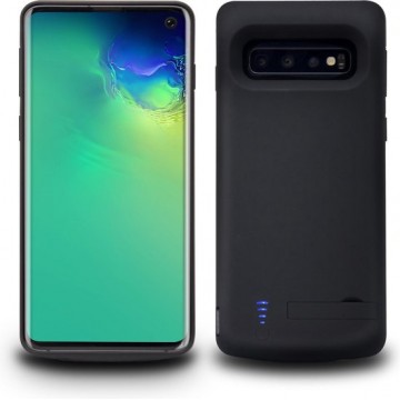 Lunso - Battery Power Case hoes - Samsung Galaxy S10 - 6000 mAh - Zwart