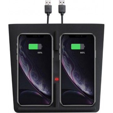 DrPhone HYDRO® Draadloze Auto Console Smartphone Lader Voor Tesla Model 3 - Op maat -  Alle Qi Enabled android / IOS Apparaten