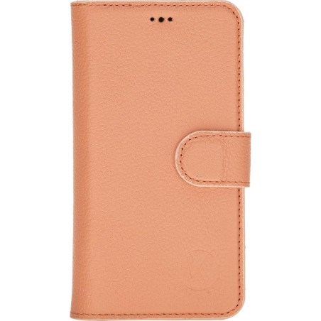 Mjora Lederen Apple iPhone 11 PRO Hoesje (New edition Tweedelige ontwerp: Book Case / Hardcase - Zalm Roze )