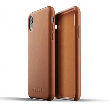 Mujjo iPhone XR Leren Telefoonhoesje - Bruin - Premium leer - Telefoon case / cover - Slimfit - 1.8mm dun