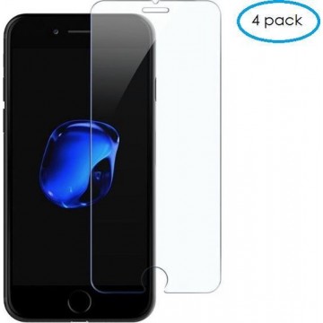 4 Pack - Glazen Screen protector Tempered Glass 2.5D 9H (0.3mm) voor iPhone 7/8 Plus