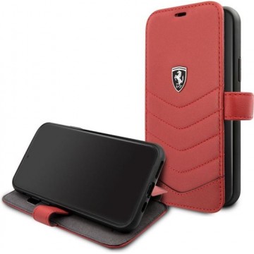 iPhone 11/XR Bookcase hoesje - Ferrari - Effen Rood - Leer