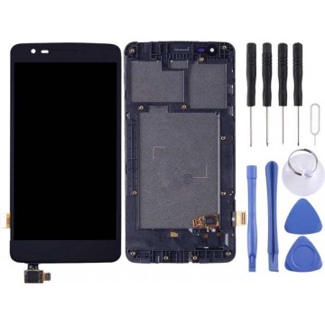 Let op type!! LCD Screen and Digitizer Full Assembly with Frame for LG K8 2017 Dual SIM X240 X240H X240F X240K(Black)