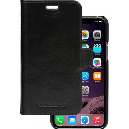 iPhone 11 Pro Max Bookcase hoesje - dbramante1928 - Effen Zwart - Leer