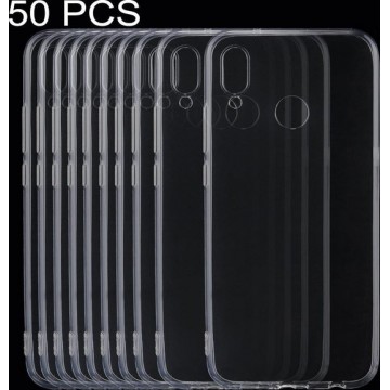 Let op type!! 50 stuks voor Huawei P20 Lite 0 75 mm ultra-dunne transparante TPU beschermende Back Cover Case