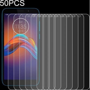 Let op type!! 50 stuks voor Motorola Moto E6 Play 9H 2.5 D scherm gehard glas film