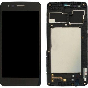 Let op type!! LCD Screen and Digitizer Full Assembly with Frame for LG K8 2017 US215 M210 M200N(Black)
