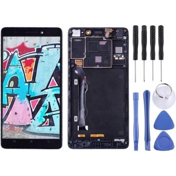 Let op type!! LCD Screen and Digitizer Full Assembly with Frame for Lenovo K3 Note / K50-T5(Black)