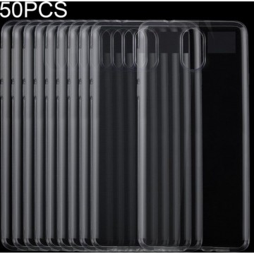 50 STUKS 0.75mm Transparant TPU Case voor Nokia 3.1