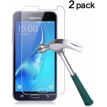 2 Pack - Samsung Galaxy J3 2016 Glazen tempered glass / Screenprotector