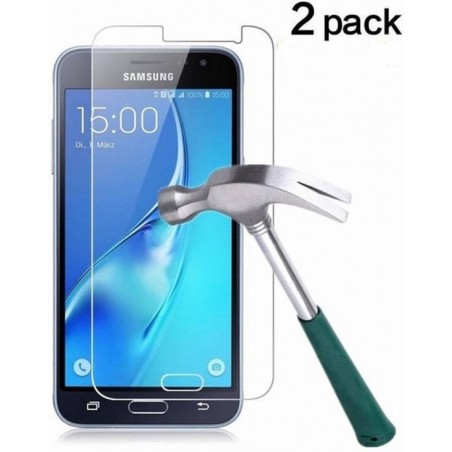 2 Pack - Samsung Galaxy J3 2016 Glazen tempered glass / Screenprotector